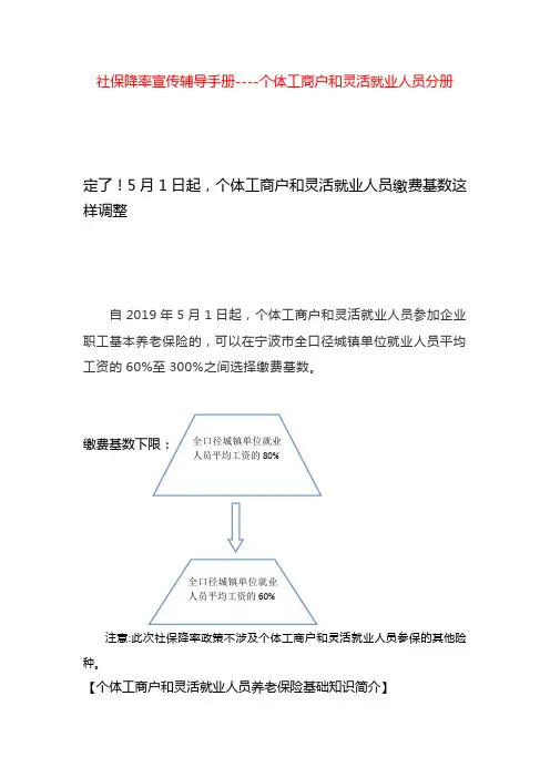 社保降率宣传辅导手册----个体工商户和灵活就业人员分册