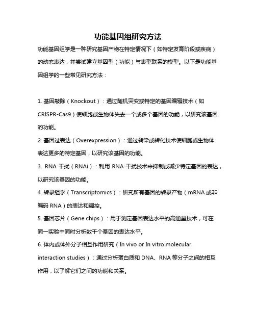 功能基因组研究方法