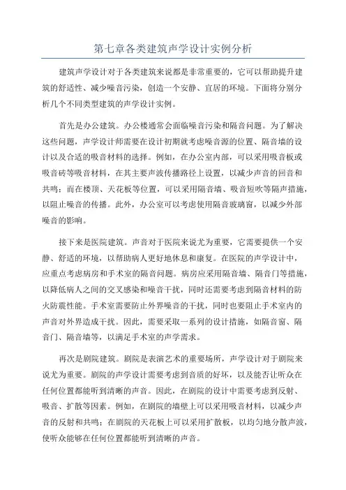 第七章各类建筑声学设计实例分析