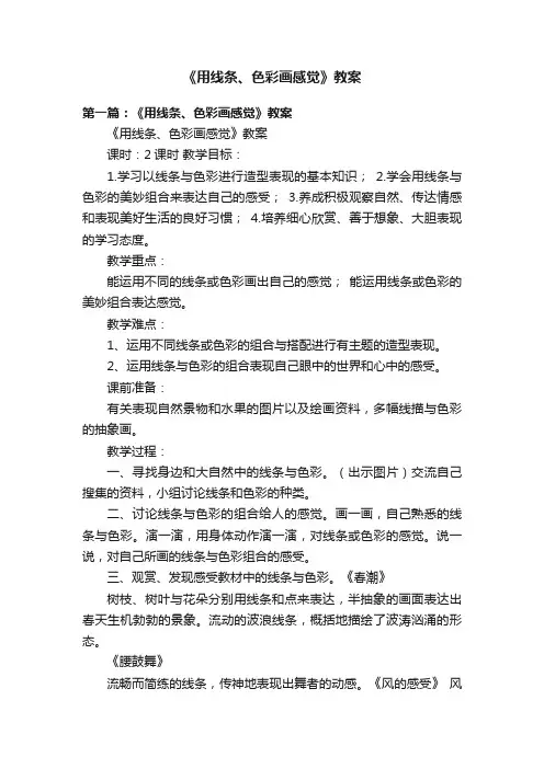 《用线条、色彩画感觉》教案