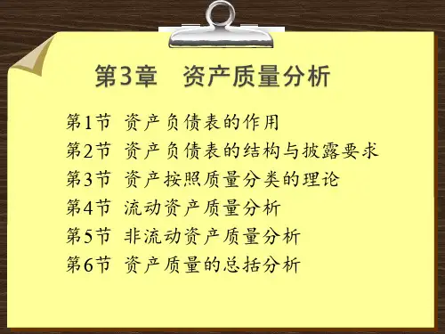 资产质量分析 ppt课件