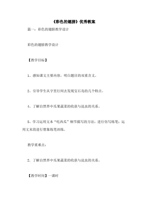 《彩色的翅膀》优秀教案