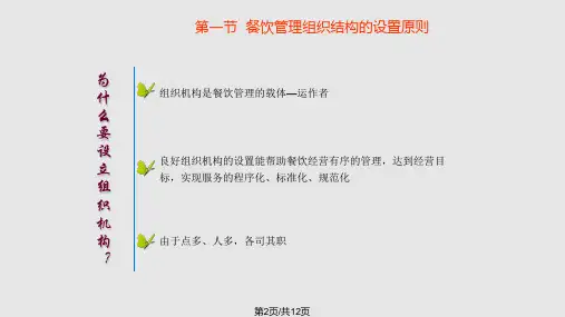 餐饮组织机构设置