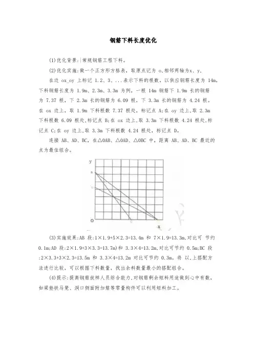 钢筋下料长度优化
