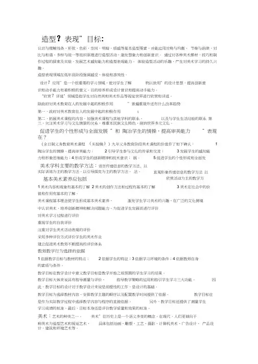 美术专业知识