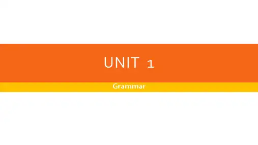 Unit 1 Grammar 课件  2020-2021学年牛津译林版英语七年级下册