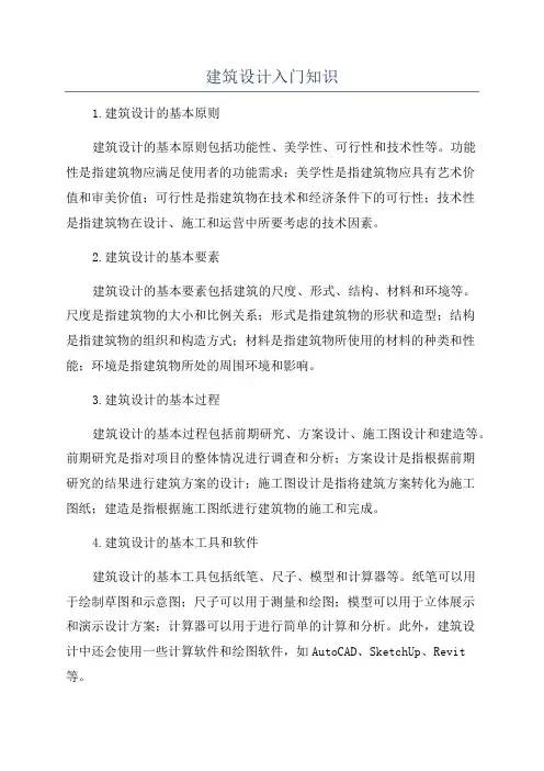 建筑设计入门知识