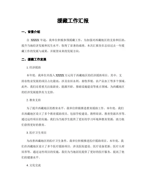 援藏工作汇报