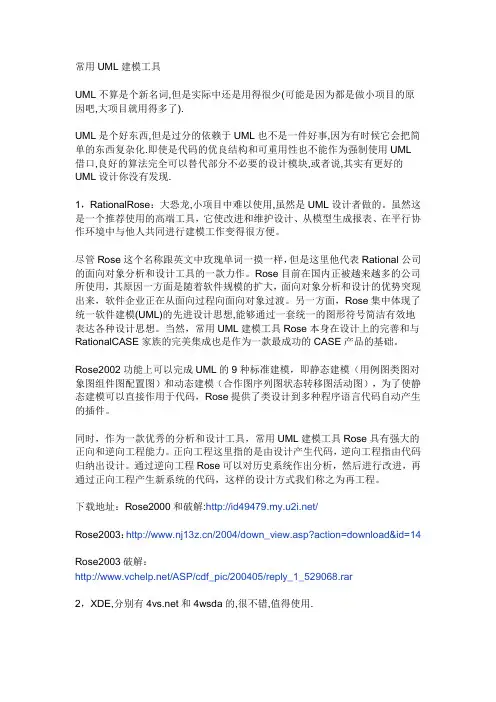 常用UML建模工具