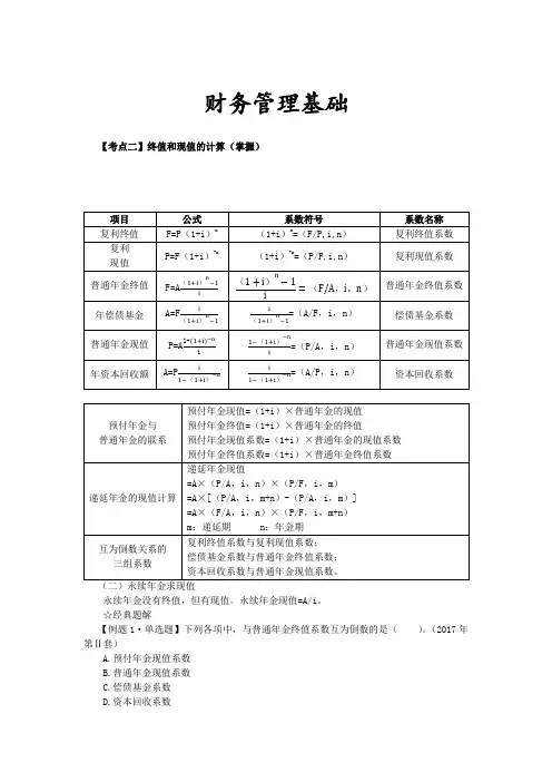 终值和现值的计算(2)