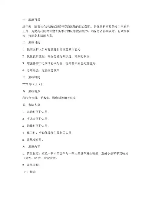 骨盆骨折应急预案演练
