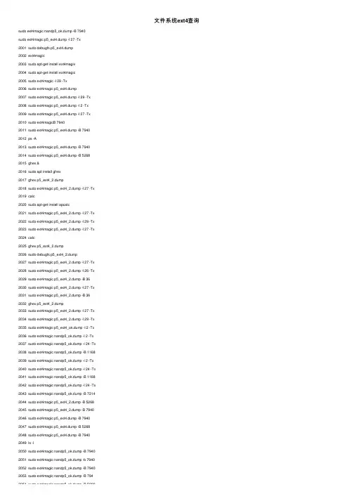 文件系统ext4查询