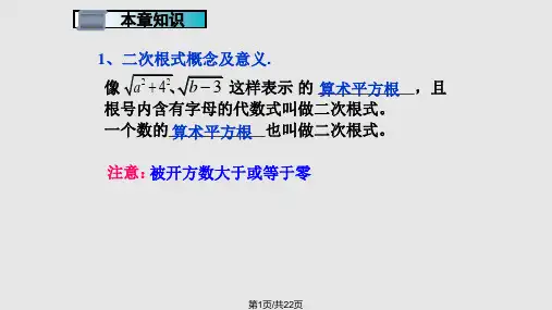 二次根式复习PPT课件