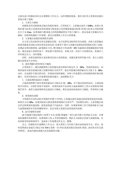 挖机压力部分