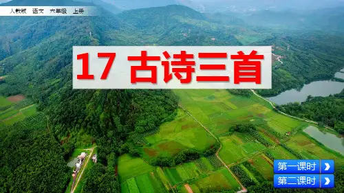 部编版六年级上册语文17古诗三首教学课件PPT