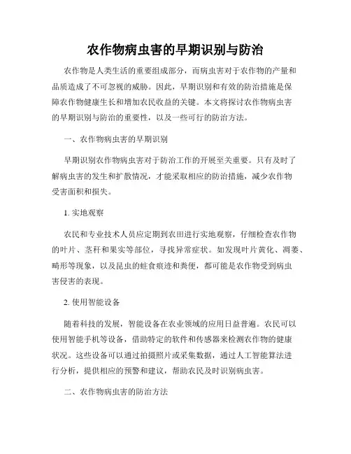 农作物病虫害的早期识别与防治