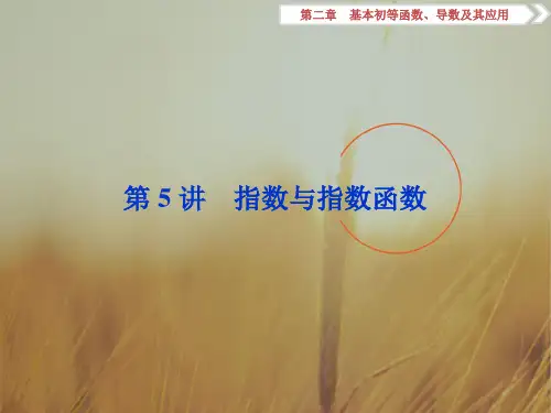 最新-2021届高考数学文大一轮复习课件：第二章第5讲指数与指数函数 精品