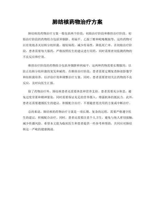肺结核药物治疗方案
