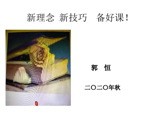 新理念  新技巧    备好课!