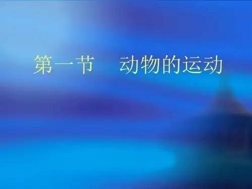 人教版初中生物八年级上册课件2.1动物的运动 (共33张PPT)