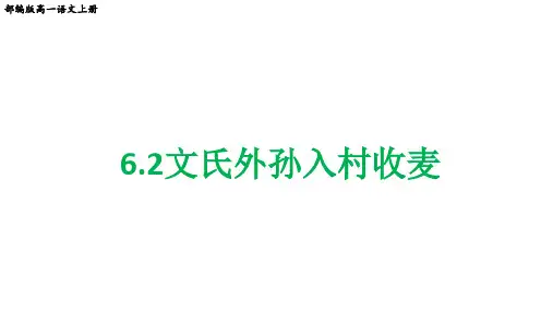 部编版高一语文上册第6课《文氏外孙入村收麦》优质教学课件