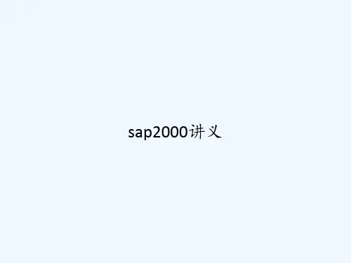 sap2000讲义 PPT