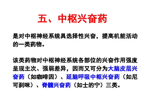 药理学中枢兴奋药