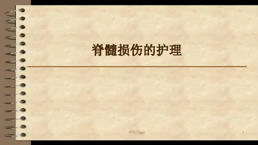 脊髓损伤的护理PPT课件