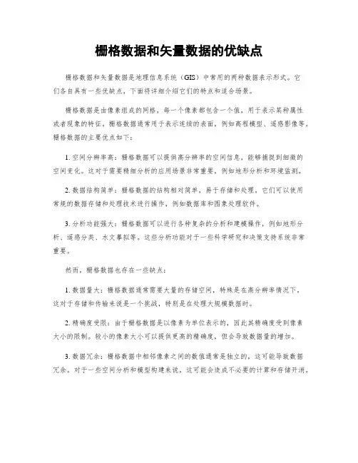 栅格数据和矢量数据的优缺点