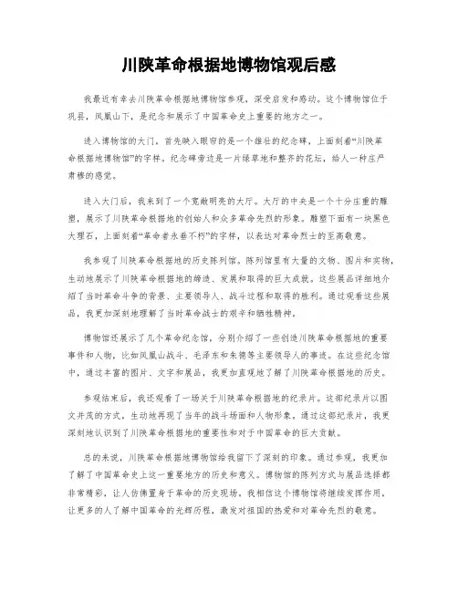 川陕革命根据地博物馆观后感
