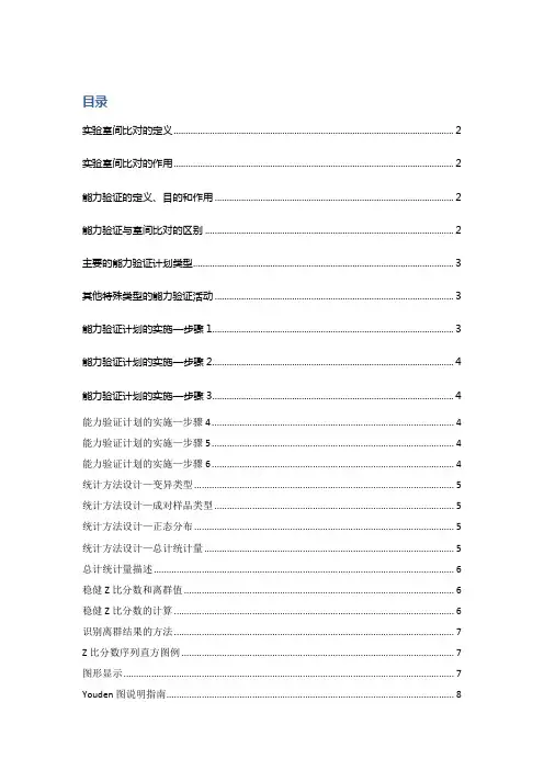 能力验证与实验室间比对