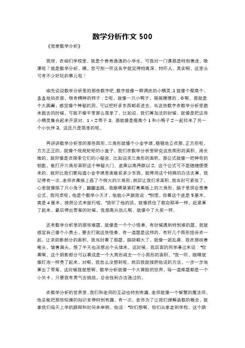 数学分析作文500