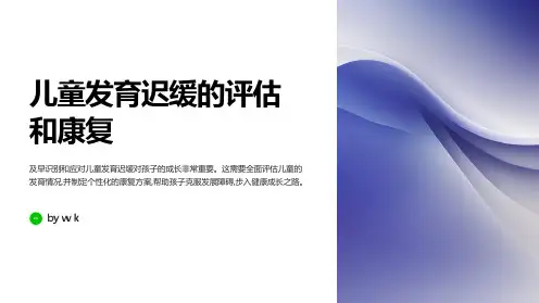 儿童发育迟缓的评估和康复PPT