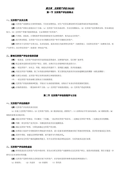 第五章  无形资产评估(00158)
