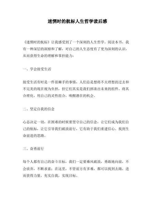 迷惘时的航标人生哲学读后感
