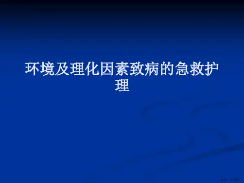 环境及理化因素致病的急救护理