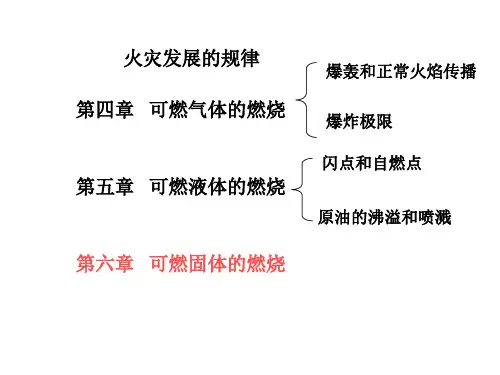 【安全课件】第6章 可燃固体的燃烧