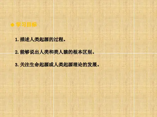 2016春冀教版生物八下6.3.3《人类的起源》ppt课件2