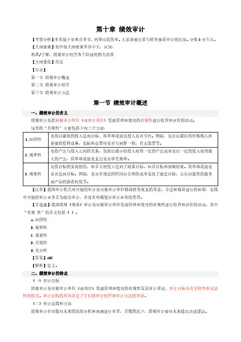 第10章-绩效审计
