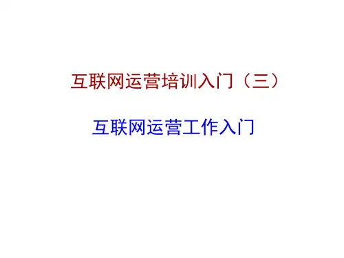 互联网运营培训入门培训课件实用PPT(49页)