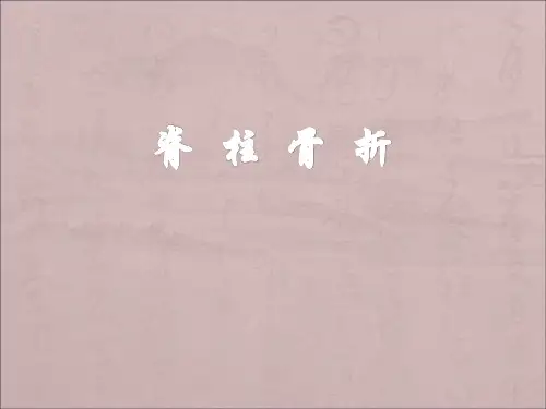 脊柱损伤ppt医学课件