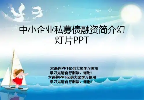 中小企业私募债融资简介幻灯片PPT