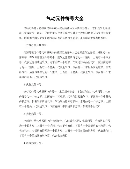 气动元件符号大全