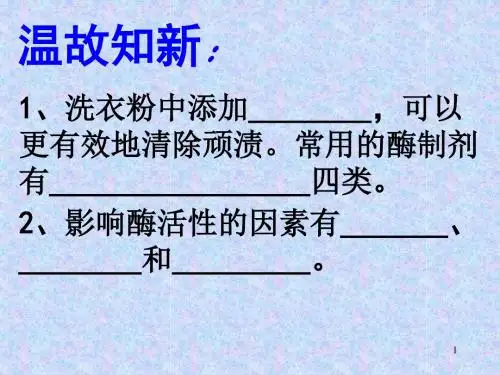 酵母细胞的固定化ppt课件