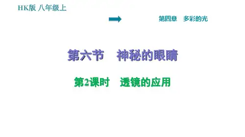 沪科版八年级上册物理习题课件 第4章 .2 透镜的应用