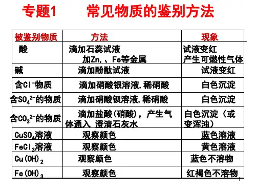 常见物质的鉴别方法PPT优秀课件