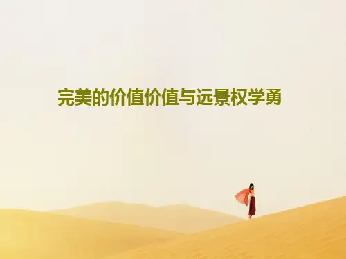 完美的价值价值与远景权学勇共40页文档