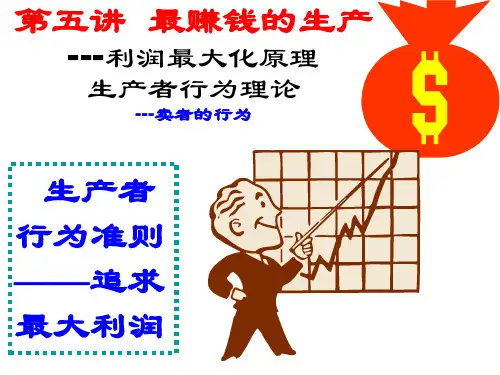 白第五讲最赚钱的生产利润最大化原理.ppt