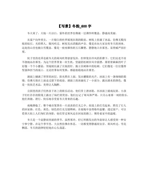 【写景】冬韵_600字