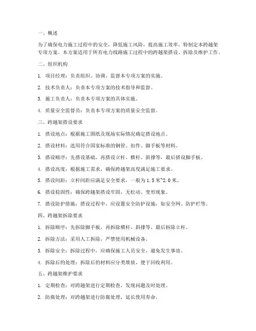 跨越架专项方案要求